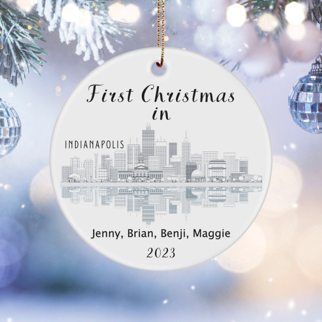 Personalized First Christmas in Indianapolis Ornament Etsy
