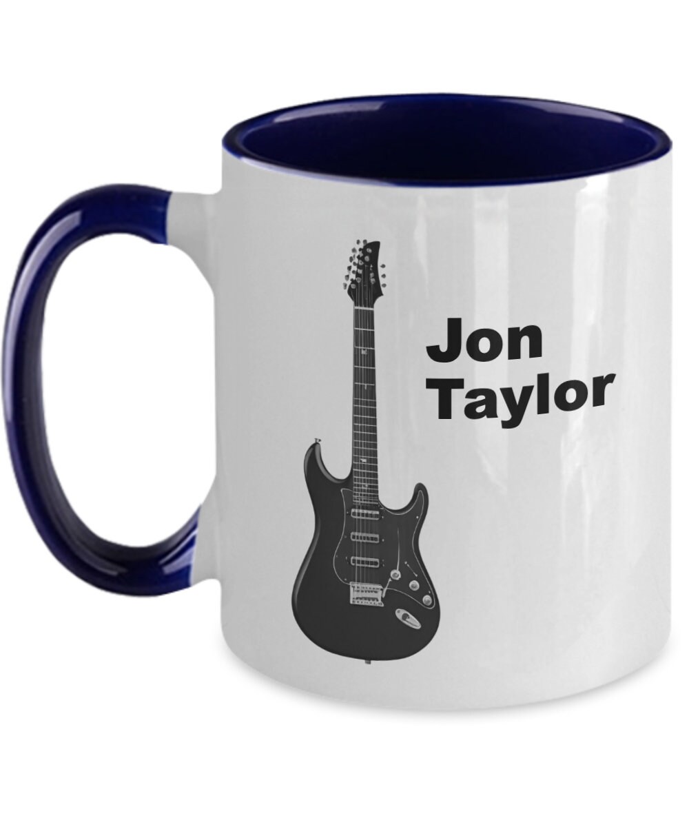 Personalized Guitarist Coffee Mug, Gift for Guitar Player, Customized