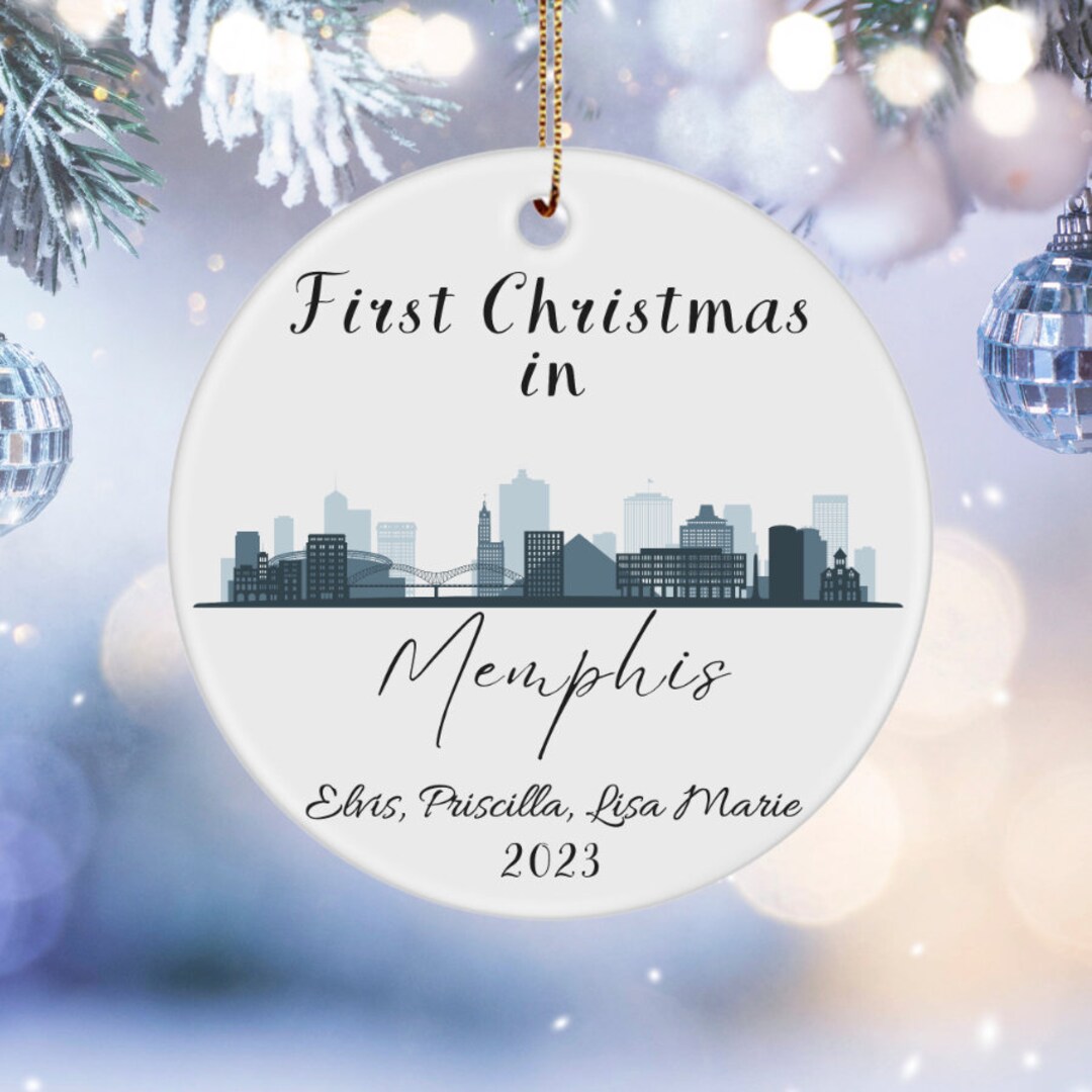 Personalized First Christmas in Memphis Ornament, Memphis Tennessee