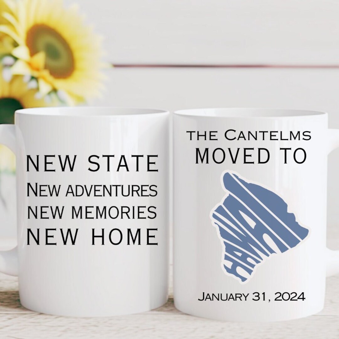 Personalized Moved to Hawaii Gift Mug for Friends Family Etsy