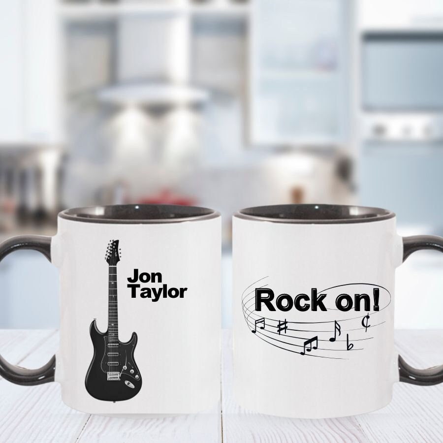 Personalized Guitarist Coffee Mug, Gift for Guitar Player, Customized