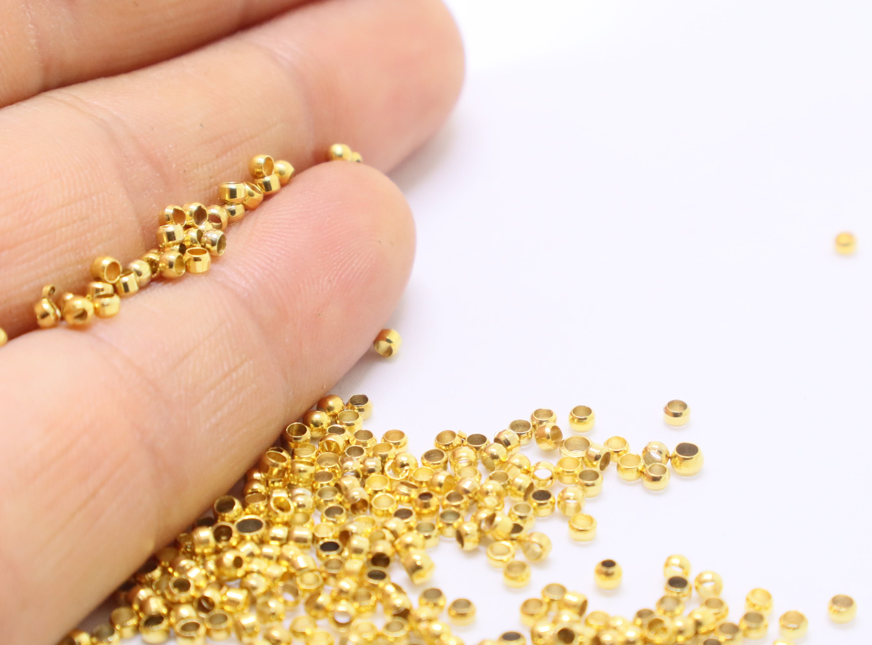 100 Pcs Gold Plated Crimp Cover For Jewelry Making at Rs 180.00