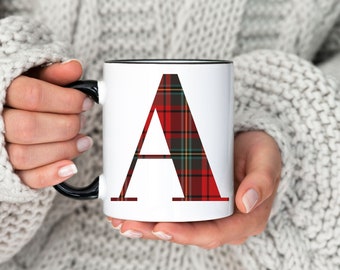 Personalized Initial Mug Custom Ceramic Coffee Cup with Initial Monogrammed Name Mug Unique Personalized Gift for Coffee Lovers.