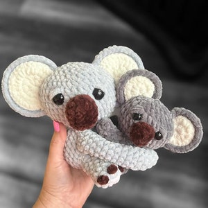 Mama Koala and Baby Pattern Pack, Crochet Pattern, Crochet Koala Pattern, PDF File