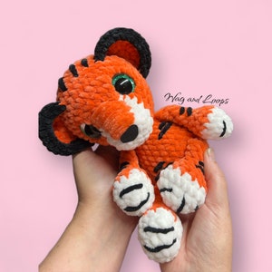 Crochet LOW SEW Tiger Pattern, Crochet Tiger, Digital Pattern, Pattern, Baby Tiger Kip Pattern, Safari Collection, Amigurumi
