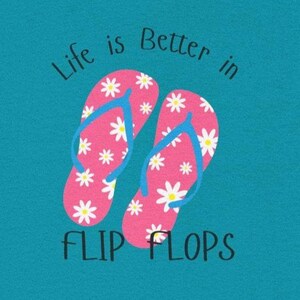 Flip Flop Vibe Unisex Heavy Cotton Tee, Summer Shirt, Beachwear, Vacation Top, Gift for Beach Lovers, Life is Better in Flip Flops