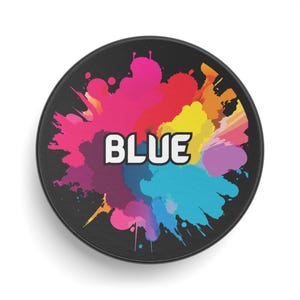 Color Splash Hockey Puck, Colorful Hockey Puck, Personalized Puck