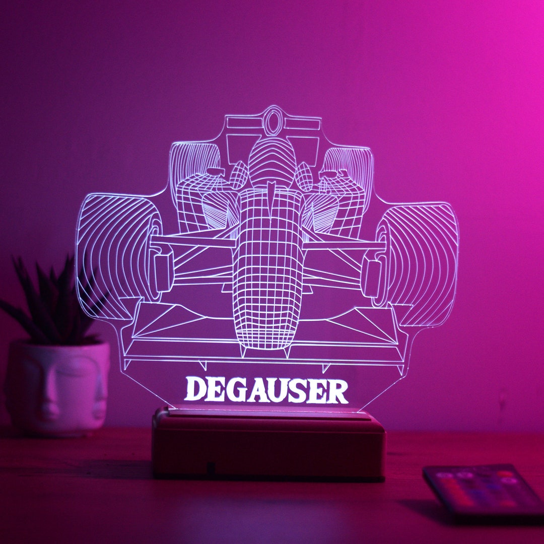 Car Guy Gift Custom 3D F1 Car Sketch Night Light F1 Lovers Etsy