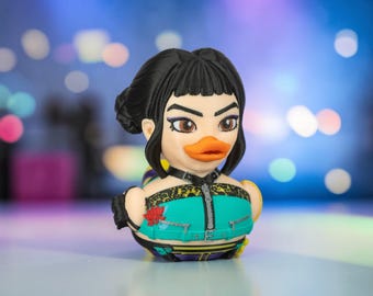 Zoey Ducky KPop Inspired Handcrafted Parody Huntr/x Mystery Duck Demon Hunter Figurine - Gift for Jeep Ducking, Coworkers, Girlfriend, Wife