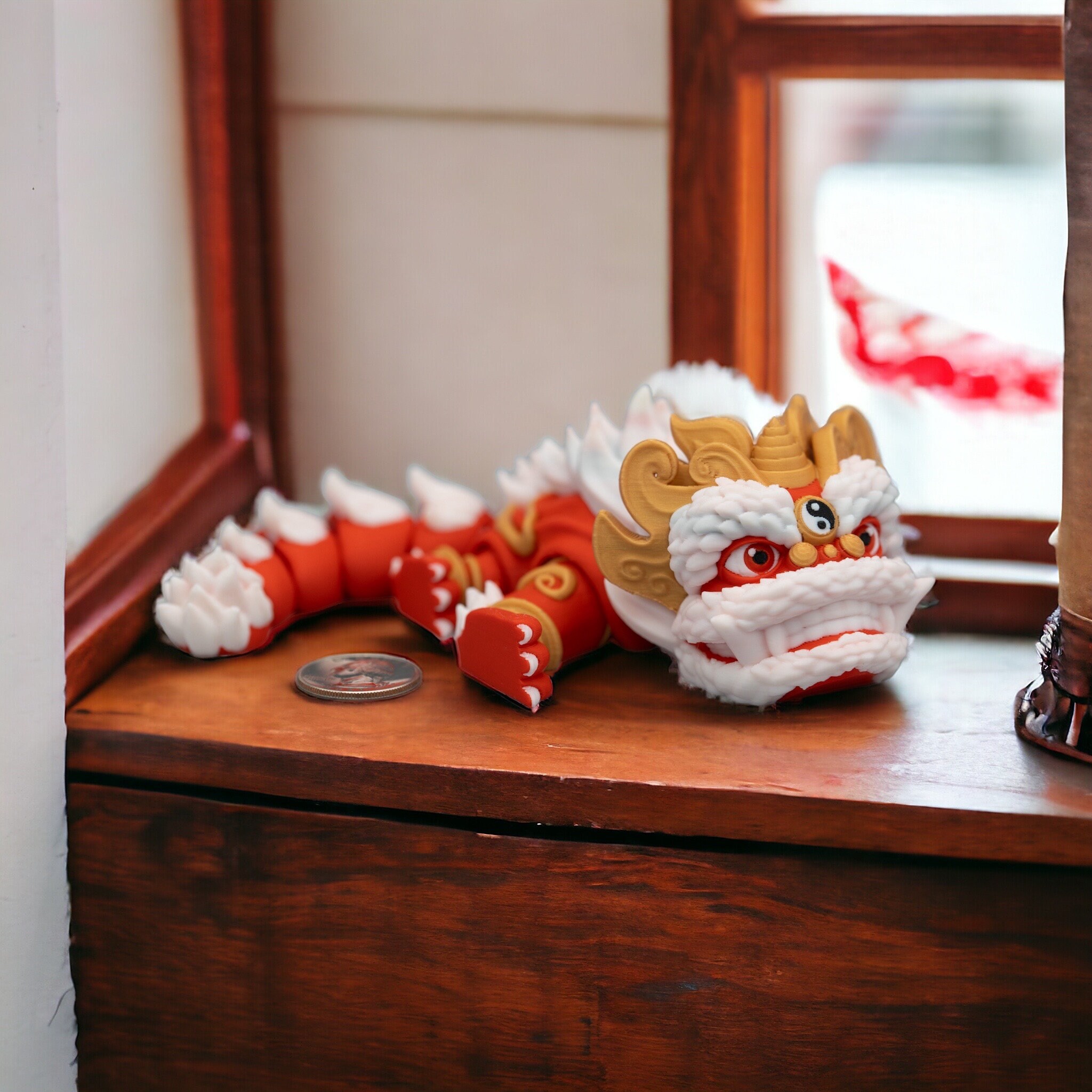 Articulated Chinese Lion: Lunar New Year Good Fortune Decor - Etsy