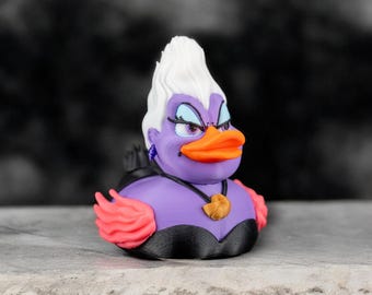 Sea Witch Ducky - The Little Mermaid Villain Inspired Collectible Figurine - 3D Printed gift for friends, gift for wife, gift for coworker