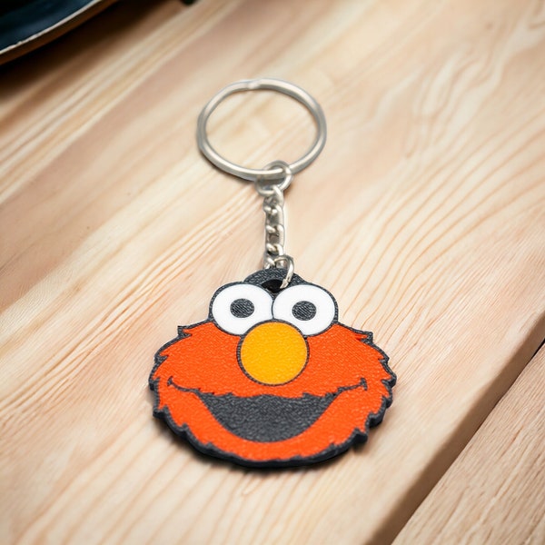 Gift for Kids - Elmo Keychain - Cute two-dimensional multi-color durable charm - Sesame Street