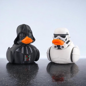 Parody Darth Vader and Stormtrooper Inspired Duckies Fan Art - For Gifting and Jeep Ducking for Star Wars Fans