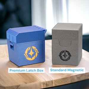 Lorcana Deck Box Kartenetui - AKTUALISIERT! - Bis zu 140 Karten mit Schutzhüllen - Aufbewahrung für Sammelkartenspiele - Riegel- oder Magnetverschluss - Disney - MTG TKG
