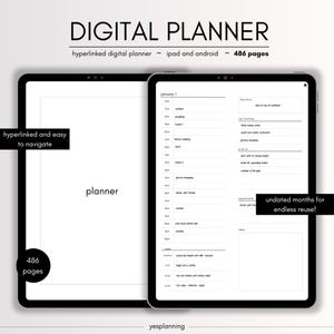 All-in-One Digital Planner, iPad and Android Planner, GoodNotes Planner, Digital Calendar, Daily Planner, Weekly Planner, Monthly Planner