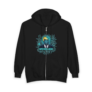 Cyber Intelligence Circuit Brain Hoodie | Full Zip Sweatshirt