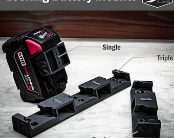 Milwaukee M18 Compatible - Battery Mount - Locking, Strip