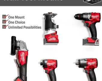 Milwaukee M18 Compatible - Wall Mount - Floating, Low Profile, Compact