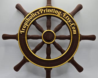 Custom Spinning Cruise Ship Magnet - 3D Printed Ship Wheel