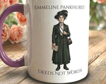 Emmeline Pankhurst Mug, Suffragette Coffee Cup, Votes for Women Design, Feminist Ceramic Mug