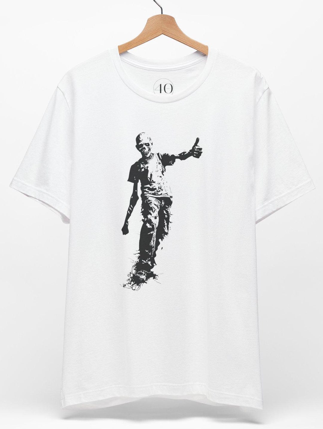 Zombie Tshirt, Zombie Tee, Thumbs up Zombie, Graphic Tee, Gifts, Gifts