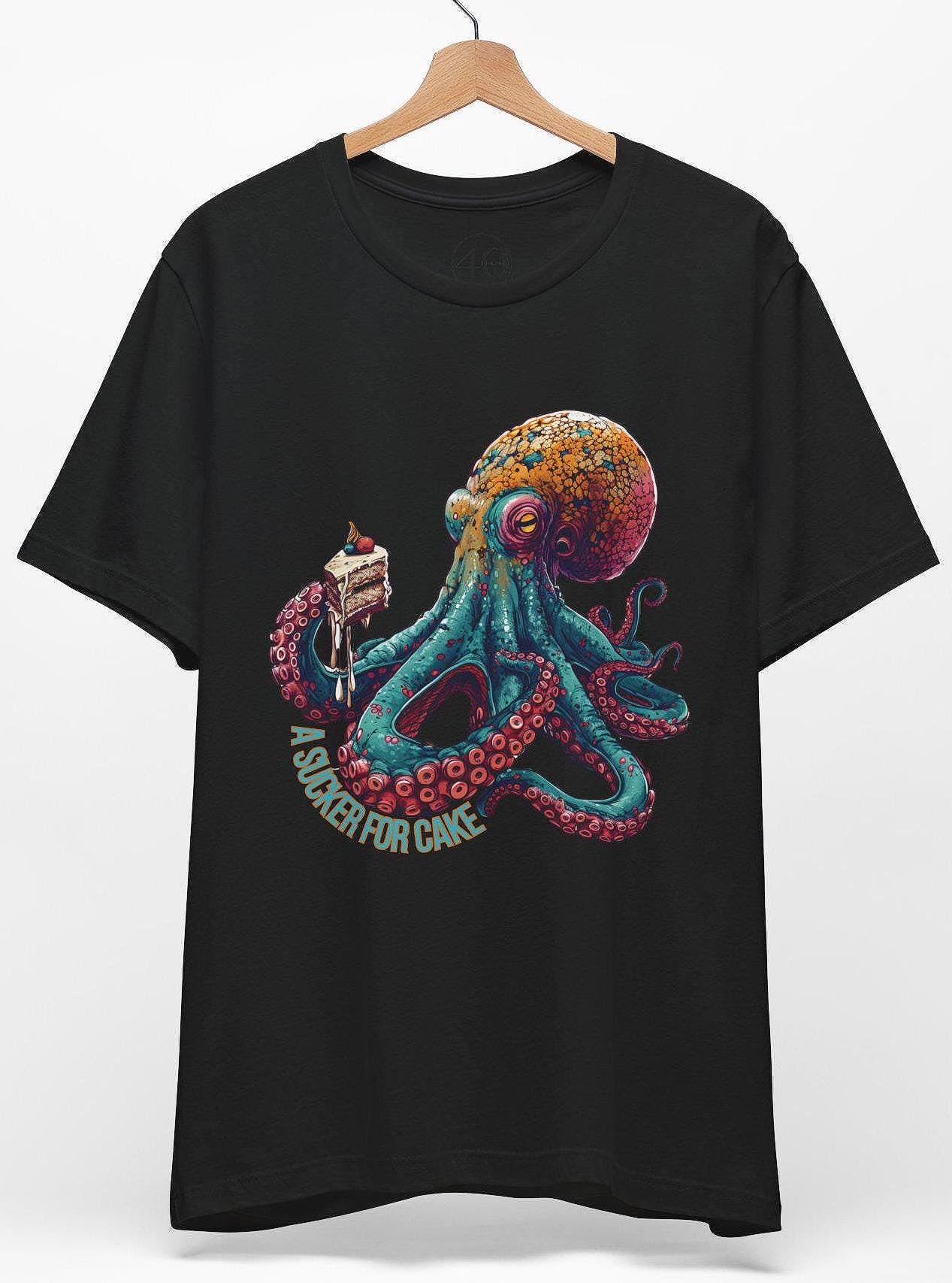 Maglietta Uomo Maglia Con Polpo T Shirt Maglia Con Il Polipo