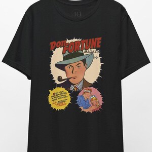 t-shirt comique vintage, t-shirt Don Fortune, t-shirt dessin animé rétro, cadeau pour amateur de bandes dessinées, chemise pour roman graphique, haut pop art, cadeaux, cadeaux pour lui