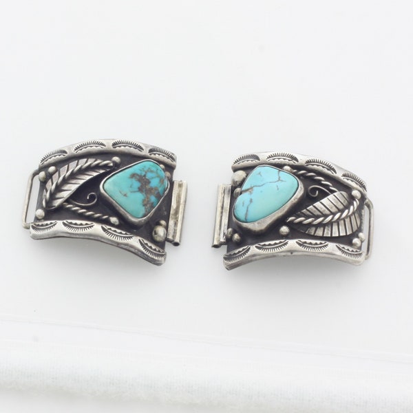 Men's 925 Silver Watch Tips Vintage Navajo Design