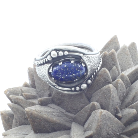 Natural Afghan Lapis, 925 Silver, Handmade Ring