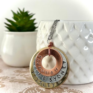 Personalized Name Necklace, Custom Necklace, Gifts for Mother, Gifts for Grandmother, Anniversary Gift, Circle Name Necklace, Gifts for Her