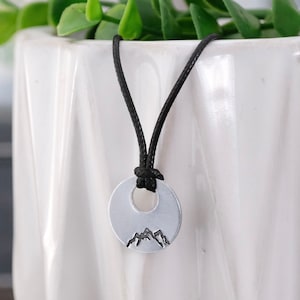 Mountain Necklace • Mountain Charm • Handmade Jewelry • Outdoorsy Gifts • Travel Necklace • Gifts for Her • Adventure Jewelry