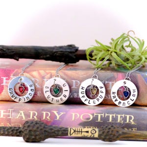 Wizard House Necklace • HP Gift  • Geek Inspired Jewelry • Handmade