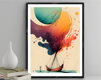 Pescatori di uomini schizzo a inchiostro Gesù Wall Art / Versetto della Bibbia Stampabile digitale / Decorazione domestica cristiana / Arte della parete della fede / Arte della parete delle Scritture