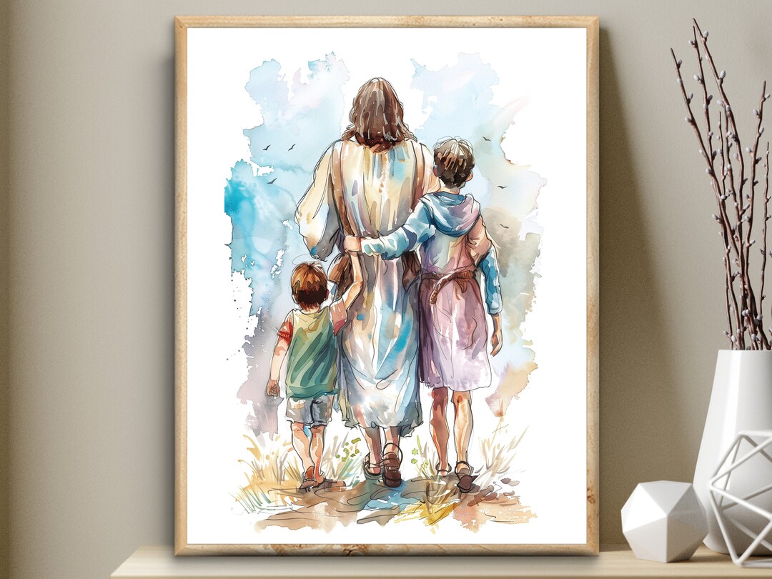 Jesus Christ With Two Brothers, Children, Boys, Digital Print, Ink Sketch  Wall Art, Modern Christian Decor, Mother Gift, LDS, Jesus Art - Etsy, image size:1080x810