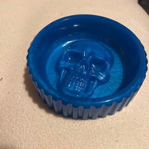 Blue Skull Ashtray
