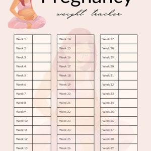 Pregnancy Planner. Keep track of pregnancy with this printable template.