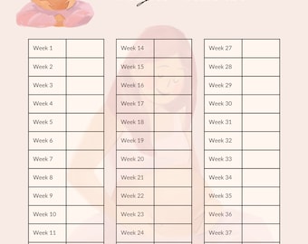 Planificador de embarazo. Realice un seguimiento del embarazo con esta plantilla imprimible.