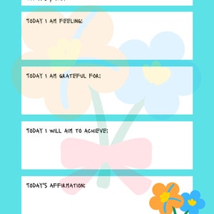 Today&#39;s Affirmation. How am I feeling? I will achieve today. Printable. Template.