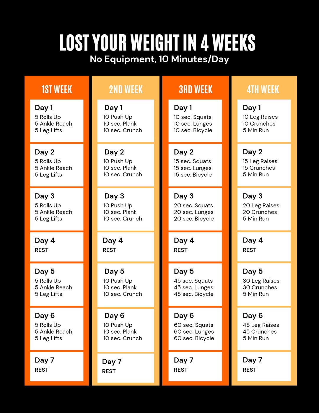 4 week challenge at home hotsell