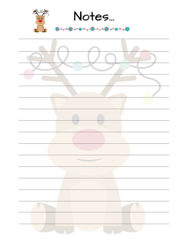 2024 Rudolph Theme Daily Planner. M65 Calendar. Notes. Weekly Menu. Etsy
