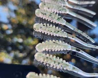 24) 2" SLAB HUNTER "DISCO" JIGS CRAPPIE PANFISH STINGER SOFT