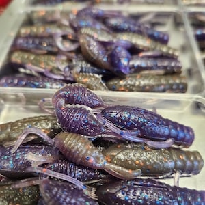 STS 3.0 Kantana Craw Soft Plastic Bass Fishing Bait -- Rusty Purple Craw