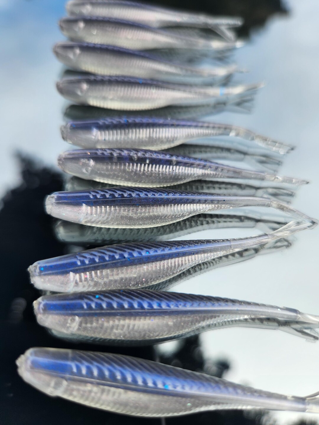 STS 2.5 Crappie Tracer Shad Soft Plastic Fishing Bait -- STS Pro Blue ...