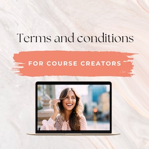 Course Creator Terms and Conditions Template, E-Learning Instructor Agreement (Digital Download)