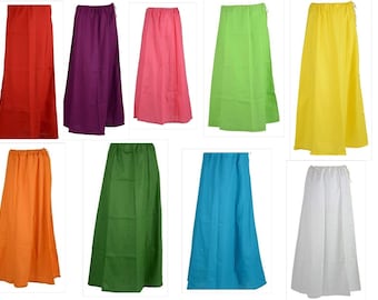 Cotton Saree Women Petticoat Indian Underskirt Skirt Sari Inskirt Free Size