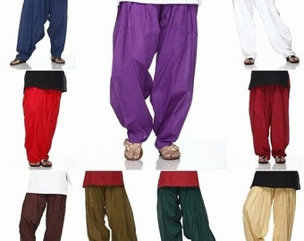 Lady line Patiala Salwar with Drawstring Baggy Women Pants Yoga Punjabi Indian