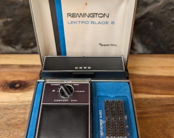 Vintage Remington Lektro Blade 6 Electric Shaver-Original Remington Case