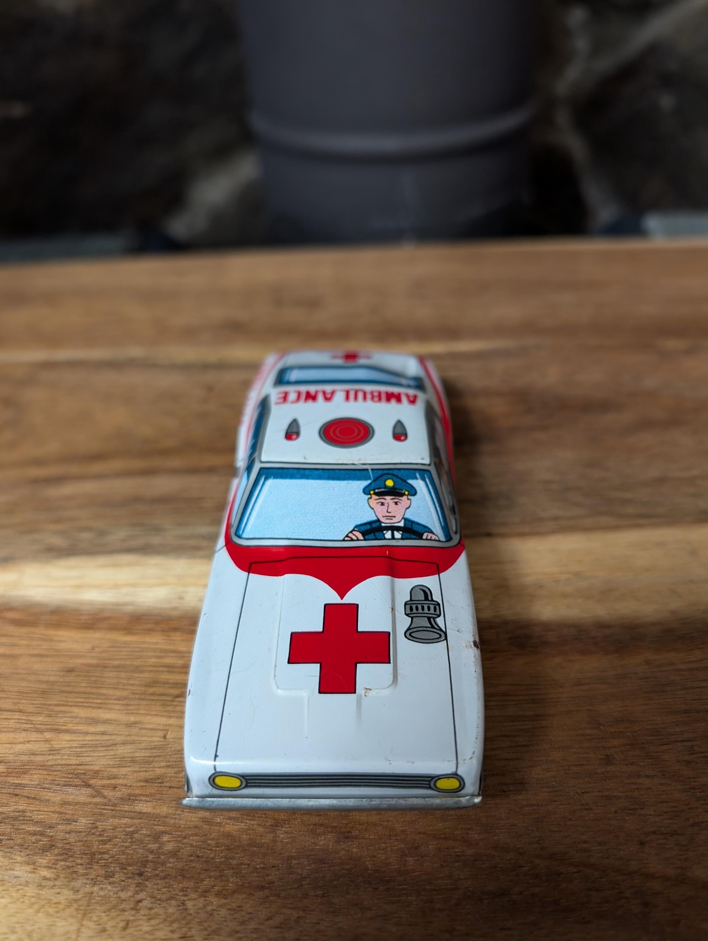 Vintage Japanese Tin Litho Friction Toy Ambulance Car - Etsy