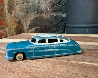 2 Vintage Dinky Toys-vintage Blue Hudson Sedan-vintage Red Sedan