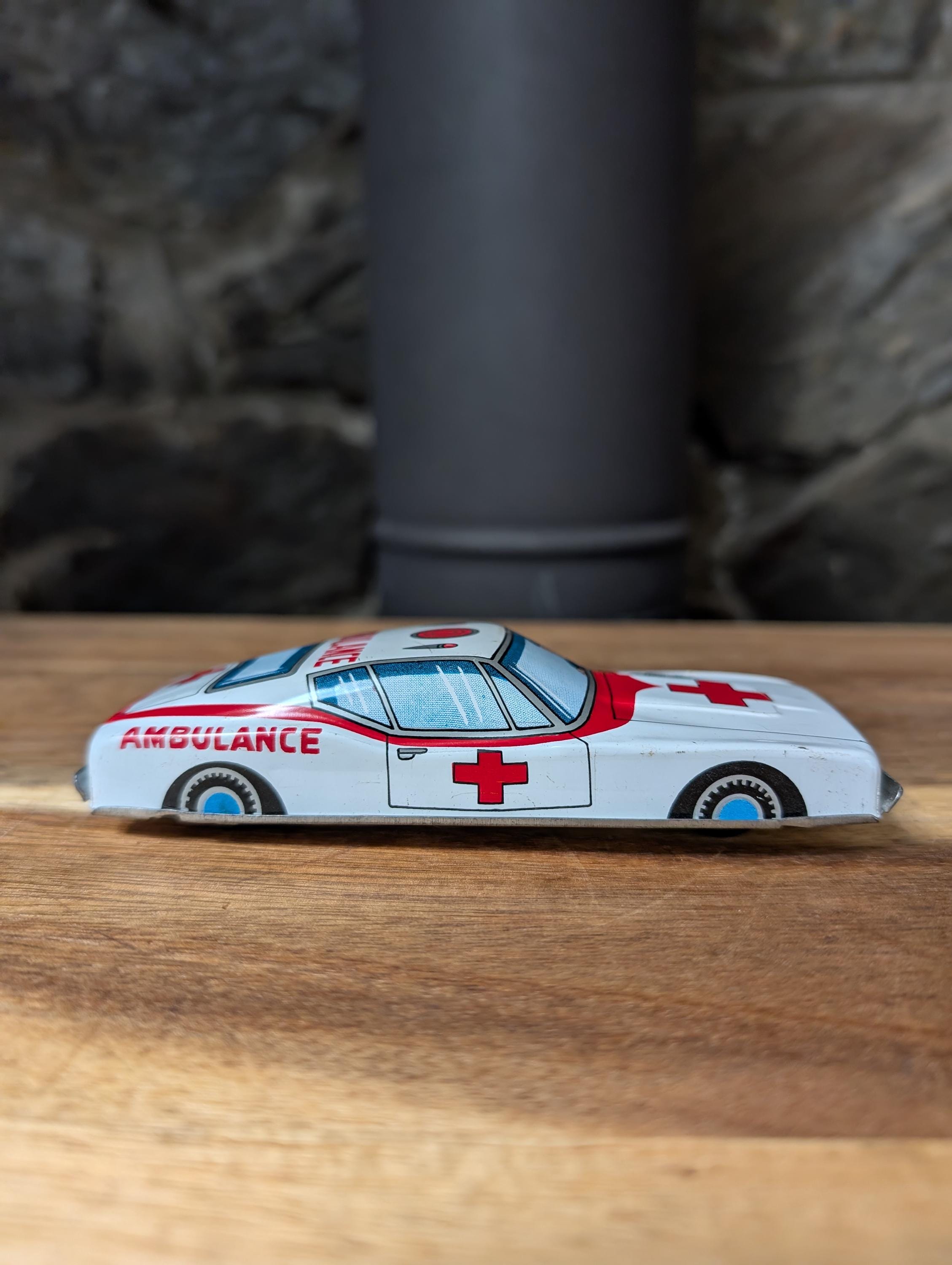 Vintage Japanese Tin Litho Friction Toy Ambulance Car - Etsy